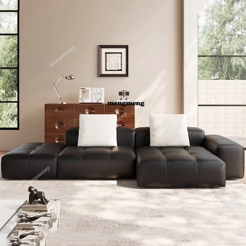Home Cinema Sofa - Sofá Nórdico de Cuero Comprimido, Sillones