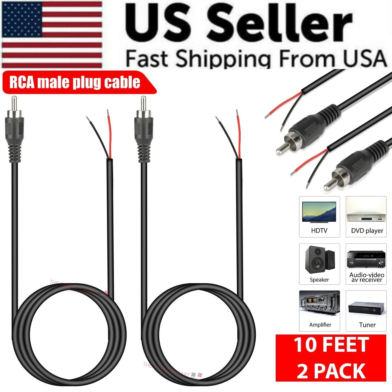 Home Cinema Solution - Paquete de 2 cables de audio