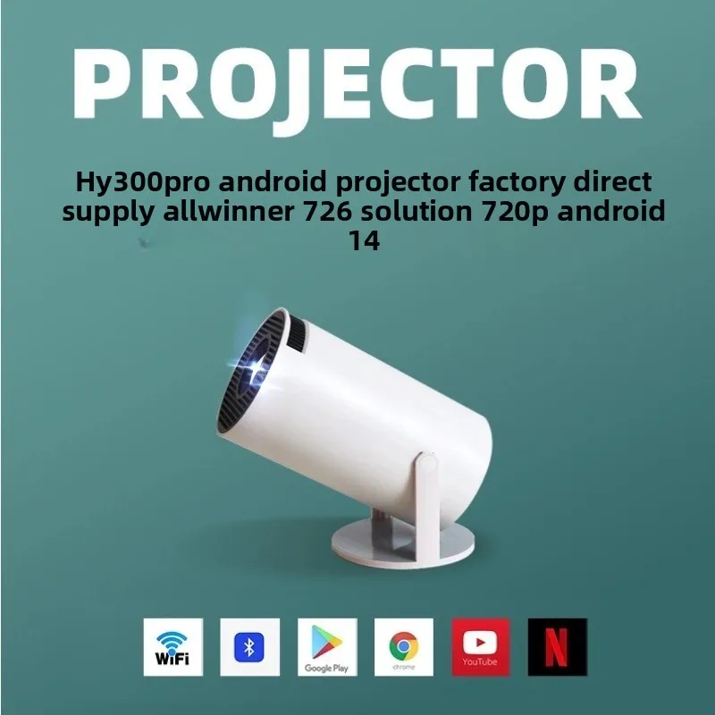 Home Cinema Hd - Proyector Portátil HY300Pro 4K HD, Bluetooth,