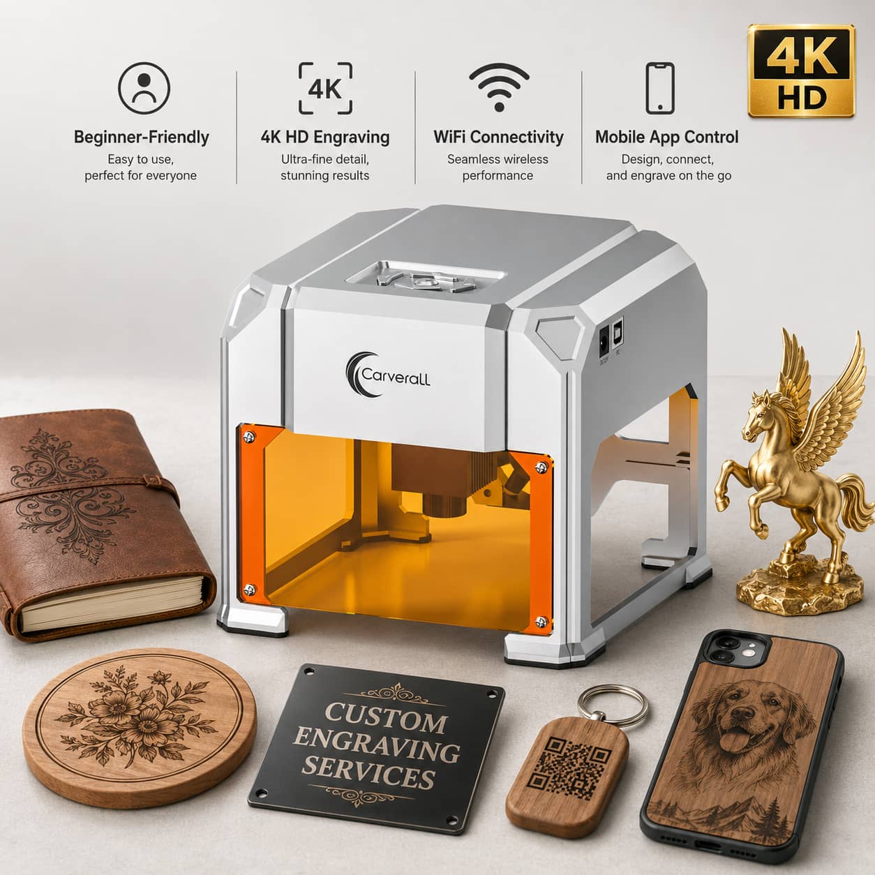 Home Cinema Hd - Máquina de Grabado Láser Carverall, K4