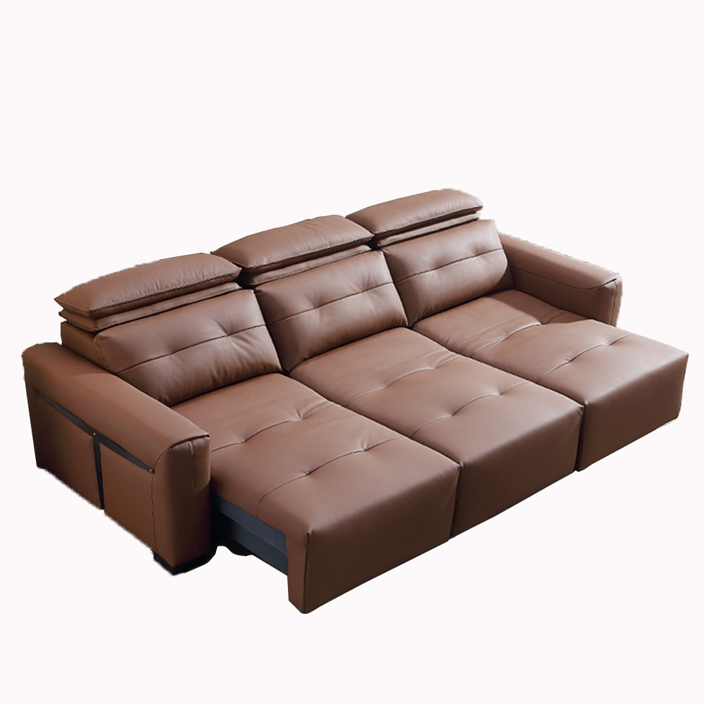 Home Cinema Sofa - Sofá cama convertible eléctrico de cuero