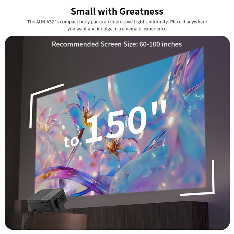 AUN A32 Pro Android 13 proyect - Home Cinema Mini reseña y precio